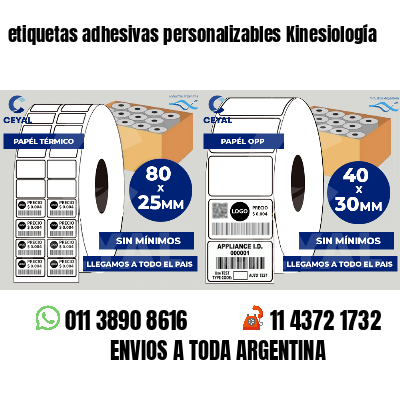 etiquetas adhesivas personalizables Kinesiología