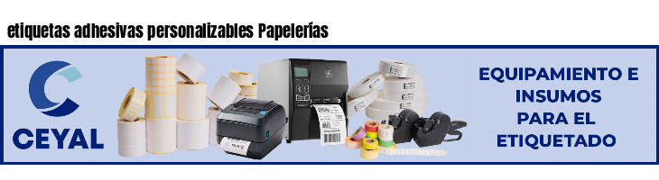 etiquetas adhesivas personalizables Papelerías