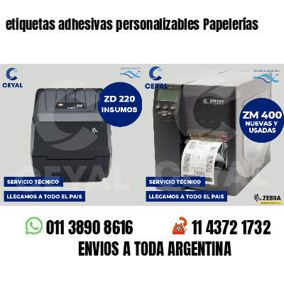 etiquetas adhesivas personalizables Papelerías