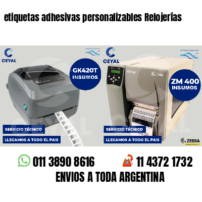 etiquetas adhesivas personalizables Relojerías