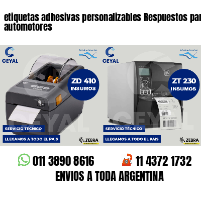 etiquetas adhesivas personalizables Respuestos para automotores