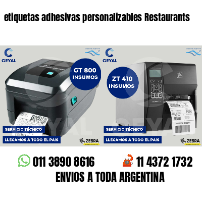 etiquetas adhesivas personalizables Restaurants