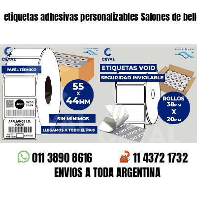 etiquetas adhesivas personalizables Salones de belleza