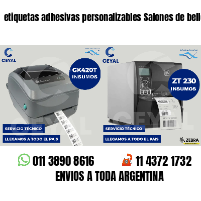 etiquetas adhesivas personalizables Salones de belleza