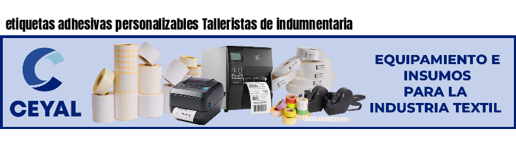 etiquetas adhesivas personalizables Talleristas de indumnentaria