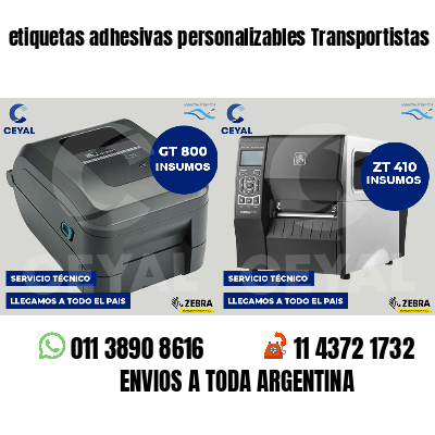 etiquetas adhesivas personalizables Transportistas