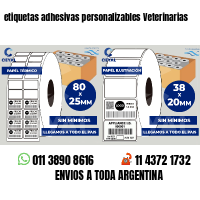 etiquetas adhesivas personalizables Veterinarias