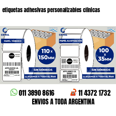 etiquetas adhesivas personalizables clinicas