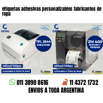 etiquetas adhesivas personalizables fabricantes de ropa