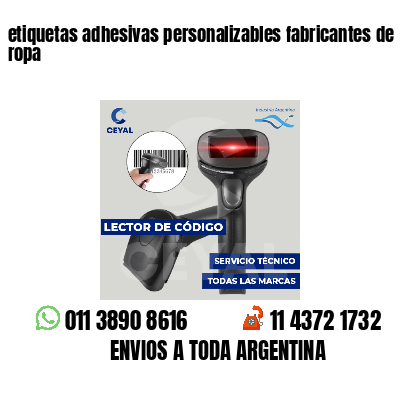 etiquetas adhesivas personalizables fabricantes de ropa