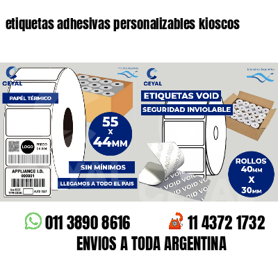 etiquetas adhesivas personalizables kioscos