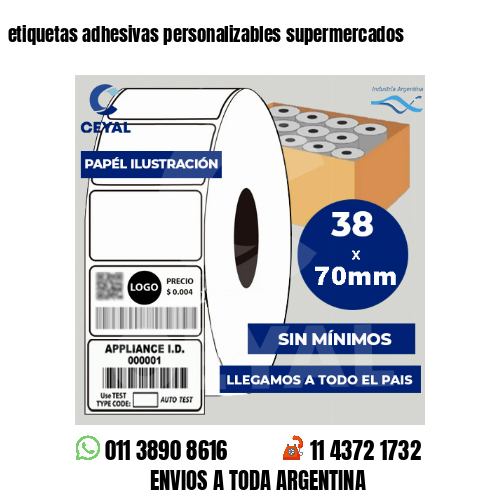 etiquetas adhesivas personalizables supermercados