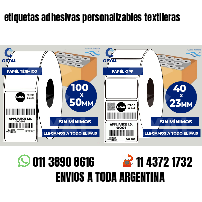 etiquetas adhesivas personalizables textileras