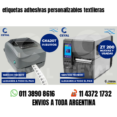 etiquetas adhesivas personalizables textileras