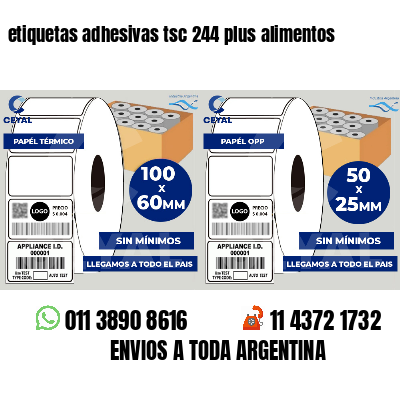 etiquetas adhesivas tsc 244 plus alimentos