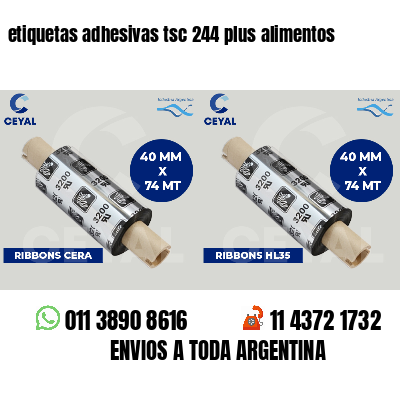 etiquetas adhesivas tsc 244 plus alimentos