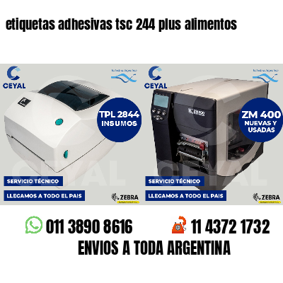 etiquetas adhesivas tsc 244 plus alimentos