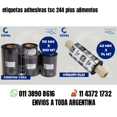 etiquetas adhesivas tsc 244 plus alimentos