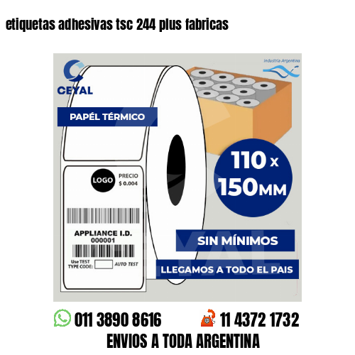 etiquetas adhesivas tsc 244 plus fabricas