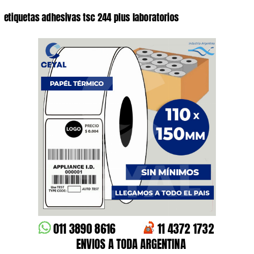 etiquetas adhesivas tsc 244 plus laboratorios