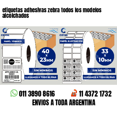 etiquetas adhesivas zebra todos los modelos alcolchados