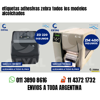 etiquetas adhesivas zebra todos los modelos alcolchados