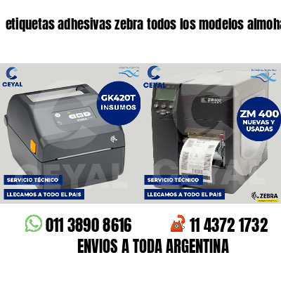 etiquetas adhesivas zebra todos los modelos almohadas