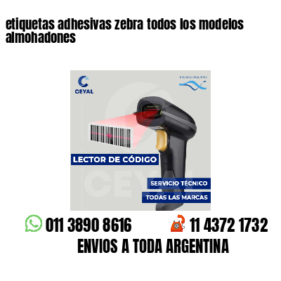 etiquetas adhesivas zebra todos los modelos almohadones
