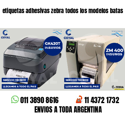 etiquetas adhesivas zebra todos los modelos batas