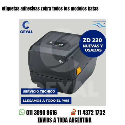 etiquetas adhesivas zebra todos los modelos batas