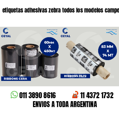 etiquetas adhesivas zebra todos los modelos camperas