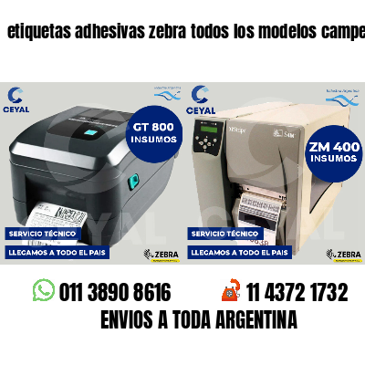 etiquetas adhesivas zebra todos los modelos camperas