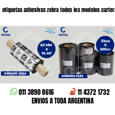 etiquetas adhesivas zebra todos los modelos carteras
