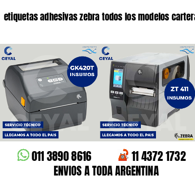 etiquetas adhesivas zebra todos los modelos carteras
