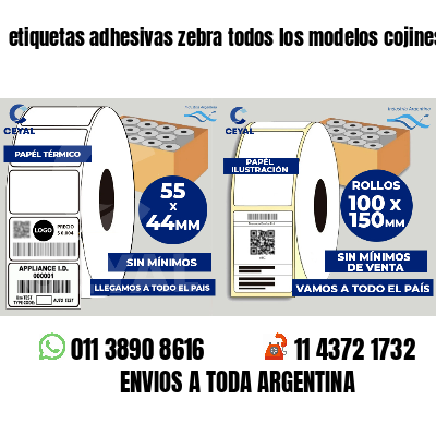 etiquetas adhesivas zebra todos los modelos cojines