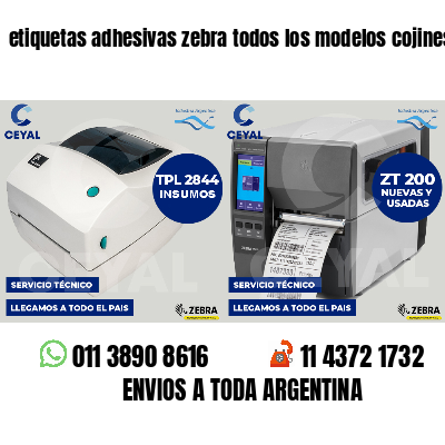 etiquetas adhesivas zebra todos los modelos cojines