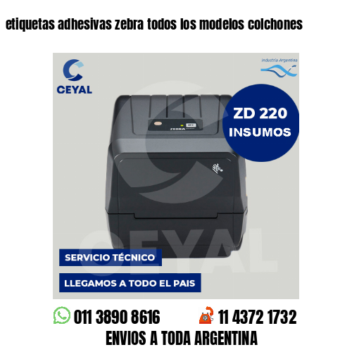 etiquetas adhesivas zebra todos los modelos colchones