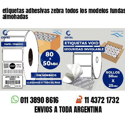 etiquetas adhesivas zebra todos los modelos fundas de almohadas