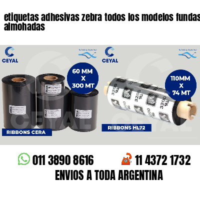 etiquetas adhesivas zebra todos los modelos fundas de almohadas
