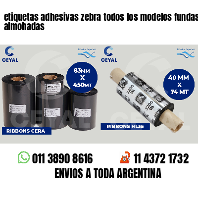 etiquetas adhesivas zebra todos los modelos fundas de almohadas