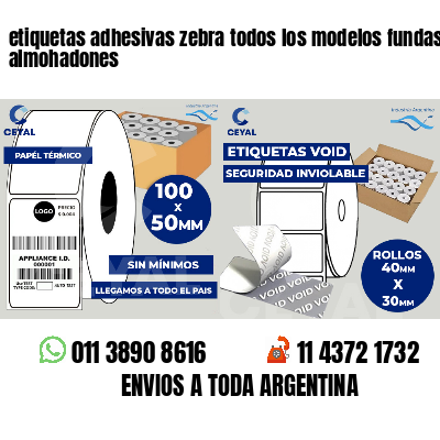 etiquetas adhesivas zebra todos los modelos fundas de almohadones