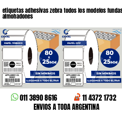 etiquetas adhesivas zebra todos los modelos fundas de almohadones