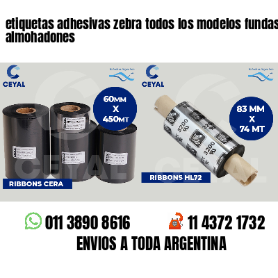 etiquetas adhesivas zebra todos los modelos fundas de almohadones