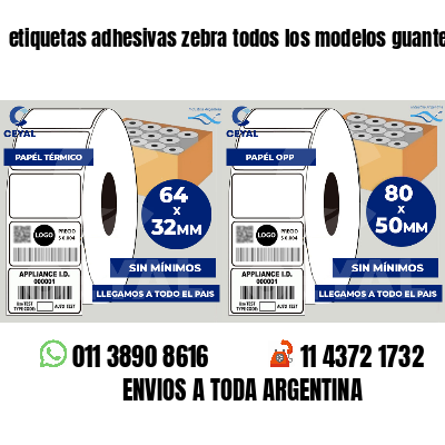 etiquetas adhesivas zebra todos los modelos guantes