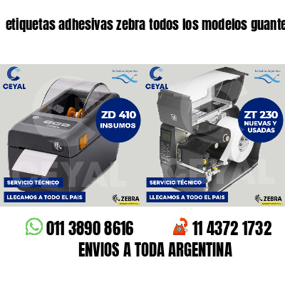 etiquetas adhesivas zebra todos los modelos guantes