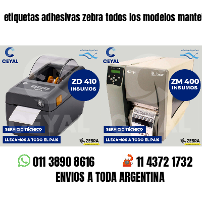 etiquetas adhesivas zebra todos los modelos manteles