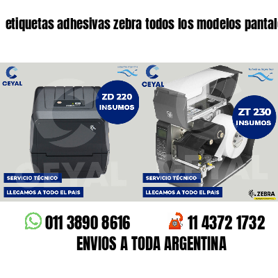 etiquetas adhesivas zebra todos los modelos pantalones