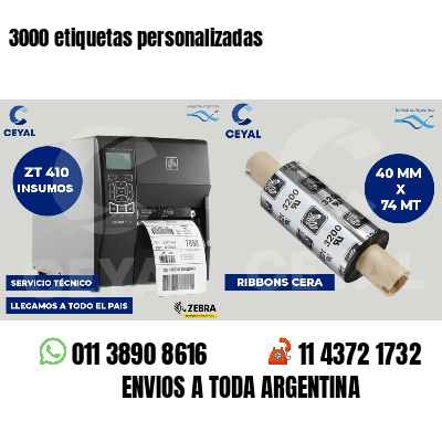 3000 etiquetas personalizadas