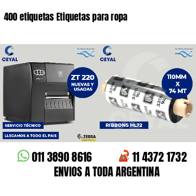 400 etiquetas Etiquetas para ropa