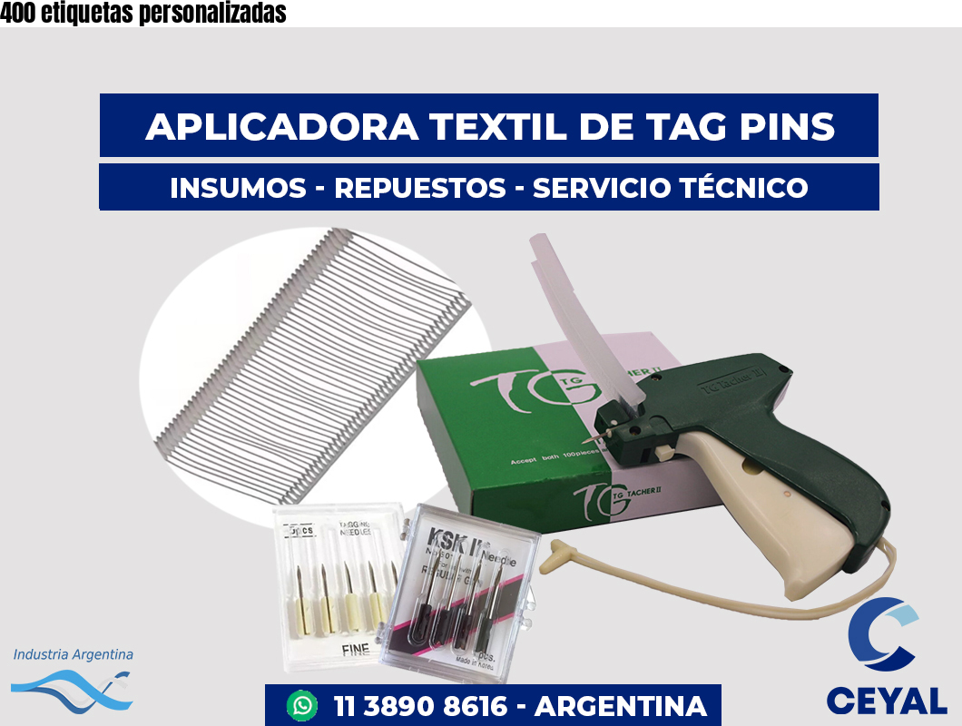 400 etiquetas personalizadas